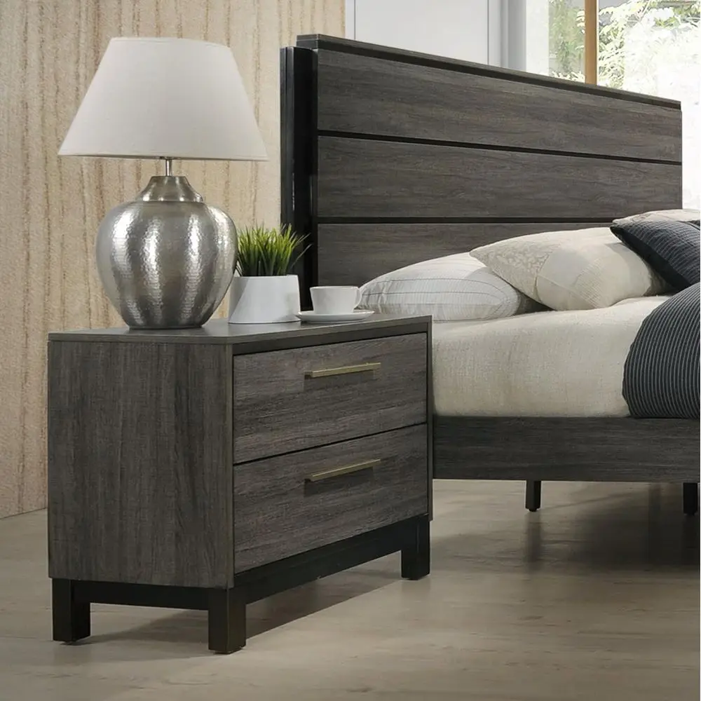 Loana Wood 2-Der Nightstand, Antique Grey
Loana Wood 2-Der Nightstand, Antique Grey