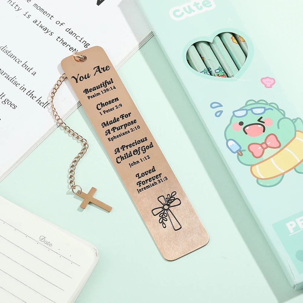 1pc metal stainless steel bookmark with cross pendant for readers, religious lovers also unique study stationery for students
1pc metal stainless steel bookmark with cross pendant for readers, religious lovers also unique study stationery for students