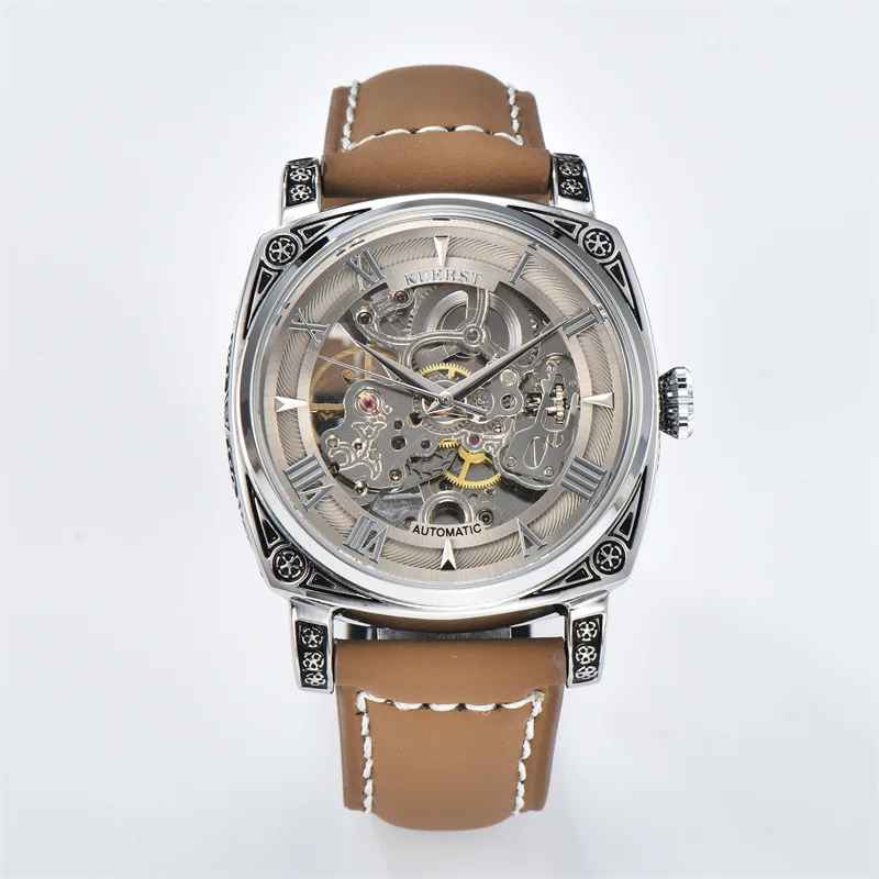 Vintage Watch Steel Band Men Mechanical Watch Clear Designer Business Flock Band Men Watch 10 Meter Waterproof Auto Watch
Vintage Watch Steel Band Men Mechanical Watch Clear Designer Business Flock Band Men Watch 10 Meter Waterproof Auto Watch