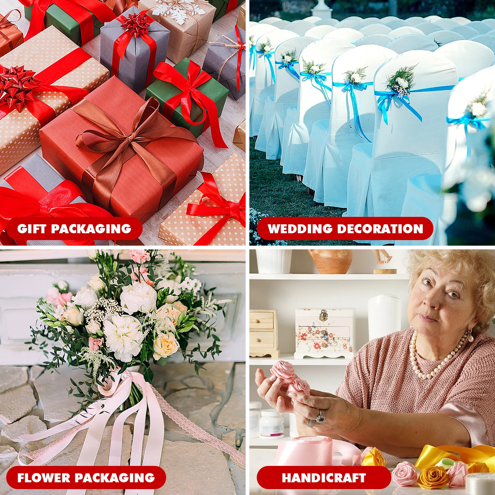 3 Rolls Gift Wrapping Ribbon Soft Touch Fine Craftsmanship Fade Resistant Wide Ribbon for Presents and Holiday Gifts
3 Rolls Gift Wrapping Ribbon Soft Touch Fine Craftsmanship Fade Resistant Wide Ribbon for Presents and Holiday Gifts