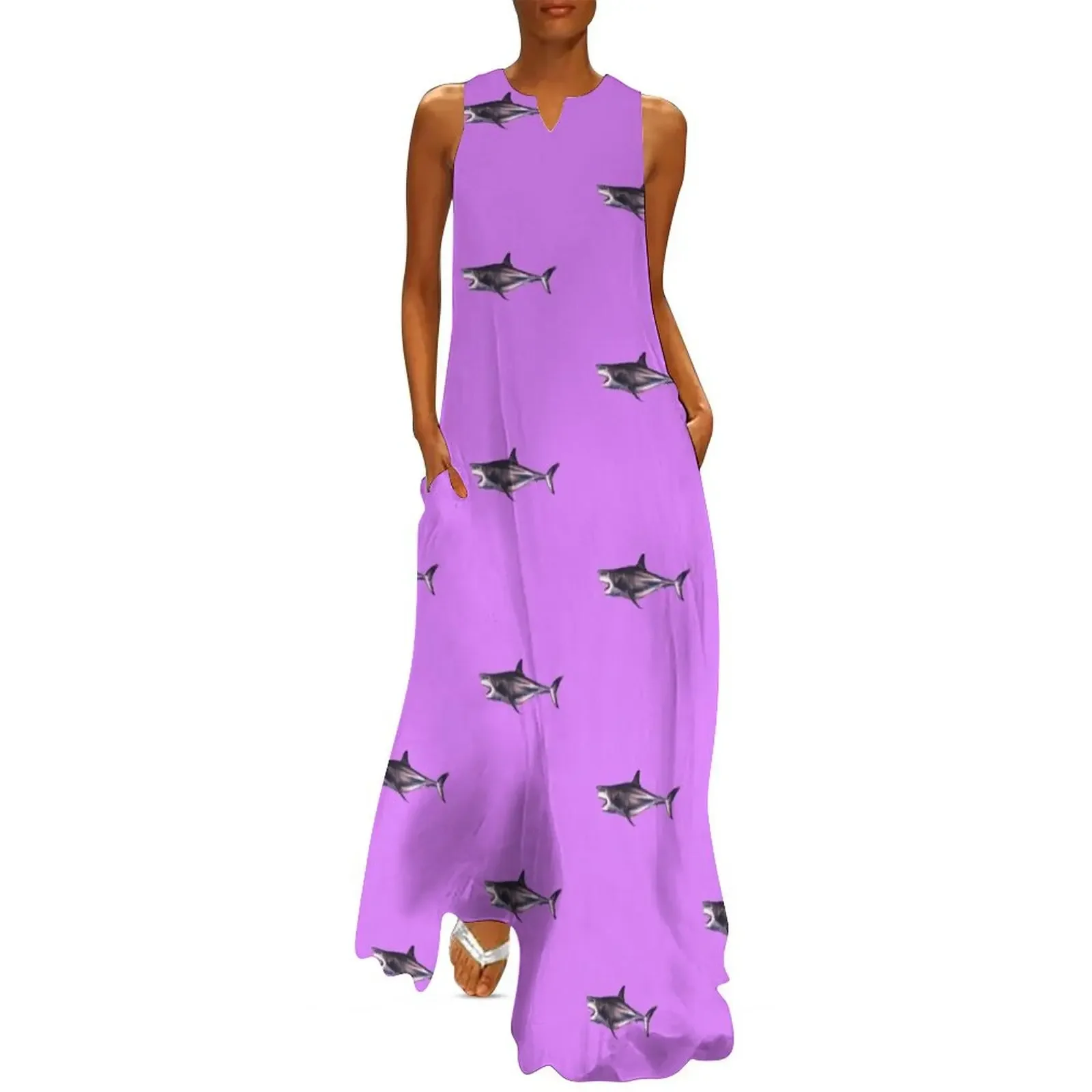 Shark Long Dress Women's summer suit elegant evening dresses for women 2025 Dress
Shark Long Dress Women's summer suit elegant evening dresses for women 2025 Dress
