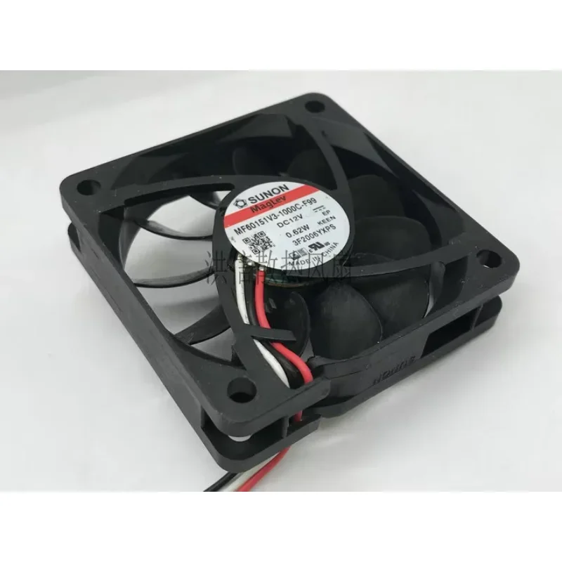 SUNON MF60151V3-1000C-F99 DC 12V 0.62W 60x60x15mm 3-Wire Server Cooling Fan
SUNON MF60151V3-1000C-F99 DC 12V 0.62W 60x60x15mm 3-Wire Server Cooling Fan