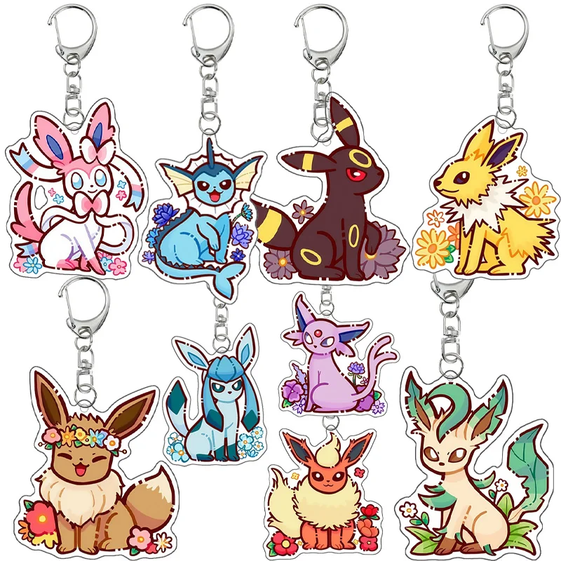 Аниме цветок Eevee Espeon Umbreon Vaporeon Sylveon Jolteon Kawaii мультфильм акриловый брелок женская сумка кулон ювелирные аксессуары
Аниме цветок Eevee Espeon Umbreon Vaporeon Sylveon Jolteon Kawaii мультфильм акриловый брелок женская сумка кулон ювелирные аксессуары