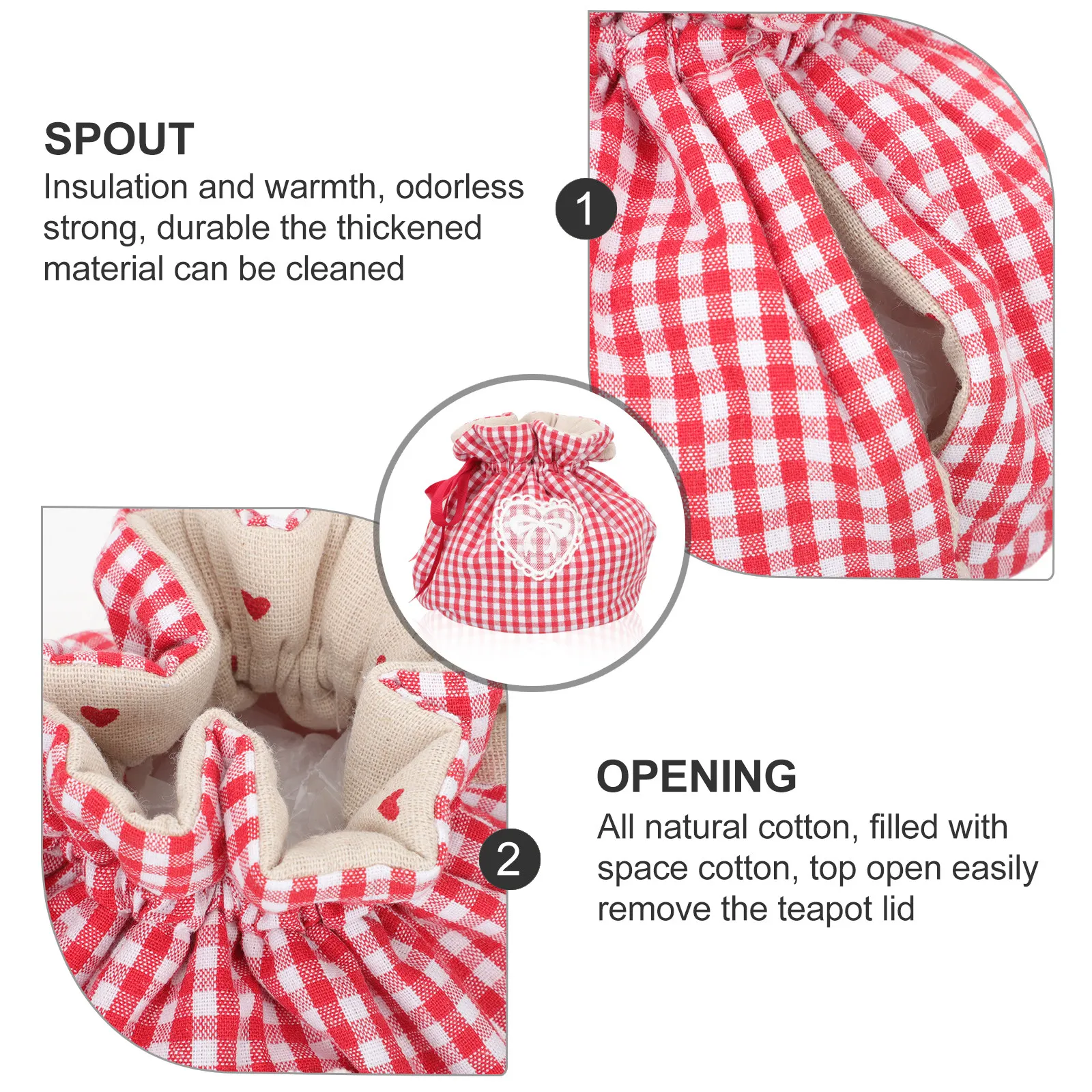 Insulated Teapot Cover Cotton Filled Drawstring Top Open Lid Cork Base Insulated Warmth Tasteless Portable Teapot Warmer
Insulated Teapot Cover Cotton Filled Drawstring Top Open Lid Cork Base Insulated Warmth Tasteless Portable Teapot Warmer