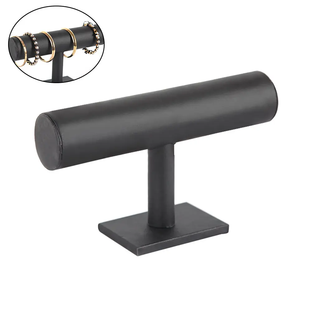 Bracelet Display Stand PU Surface Black T-Shaped Bangle Holder Jewelry Organizer Storage Rack Watch Holder
Bracelet Display Stand PU Surface Black T-Shaped Bangle Holder Jewelry Organizer Storage Rack Watch Holder