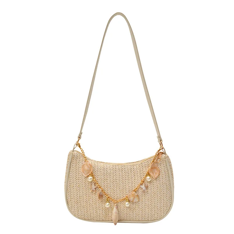 Straw Woven Underarm Purse with Seashell Beaded Chain Shoulder Purse Beach Vacation Bag for Women Travel Shopping
Straw Woven Underarm Purse with Seashell Beaded Chain Shoulder Purse Beach Vacation Bag for Women Travel Shopping