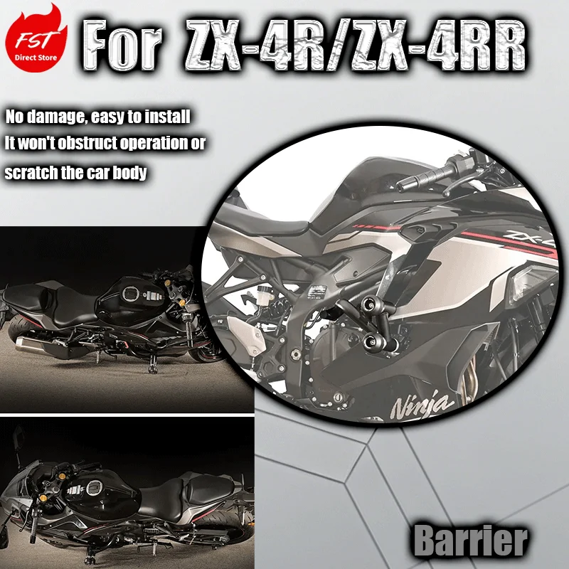 Fits ZX-4R Crash Bar Slider Racing Guard Ninja ZX-4RR Bumper Protective Modification Parts