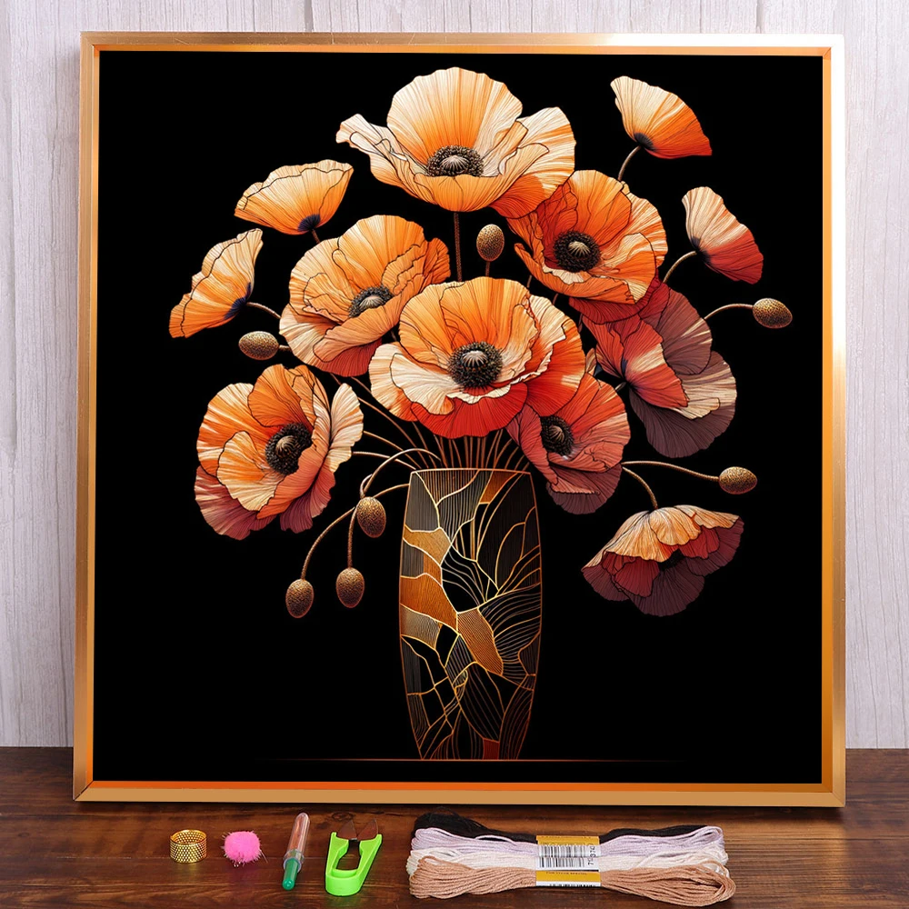 Poppy Flower Printed 11CT Cross-Stitch Full Kit Embroidery Needlework Handiwork Handmade Painting Package Home Decor Wholesale
Poppy Flower Printed 11CT Cross-Stitch Full Kit Embroidery Needlework Handiwork Handmade Painting Package Home Decor Wholesale