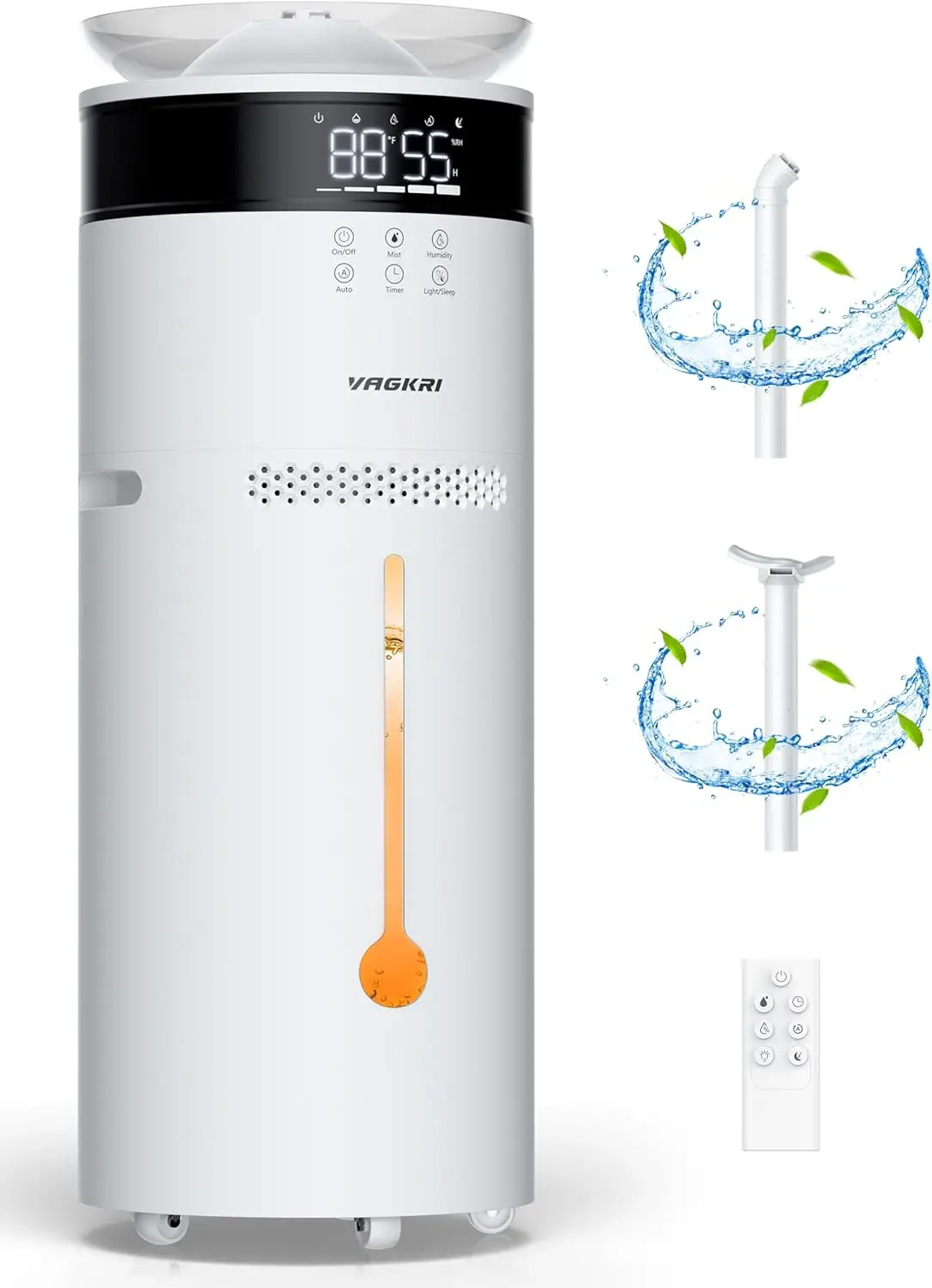 18L Humidifier Large Room, for 2000 sq ft whole house humidifiers, 5 Mist Levels, 24H Timer, Auto Mode, Top Fill With 2 Extended
18L Humidifier Large Room, for 2000 sq ft whole house humidifiers, 5 Mist Levels, 24H Timer, Auto Mode, Top Fill With 2 Extended