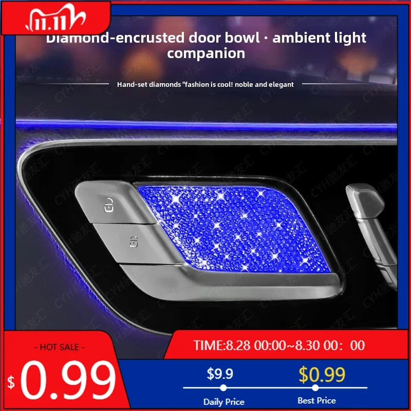 Внутренние наклейки подходят для Mercedes-Benz E300L GLC C260L, наклейка на чашу внутренней двери C200L S450L, внутреннее украшение с бриллиантами
Внутренние наклейки подходят для Mercedes-Benz E300L GLC C260L, наклейка на чашу внутренней двери C200L S450L, внутреннее украшение с бриллиантами