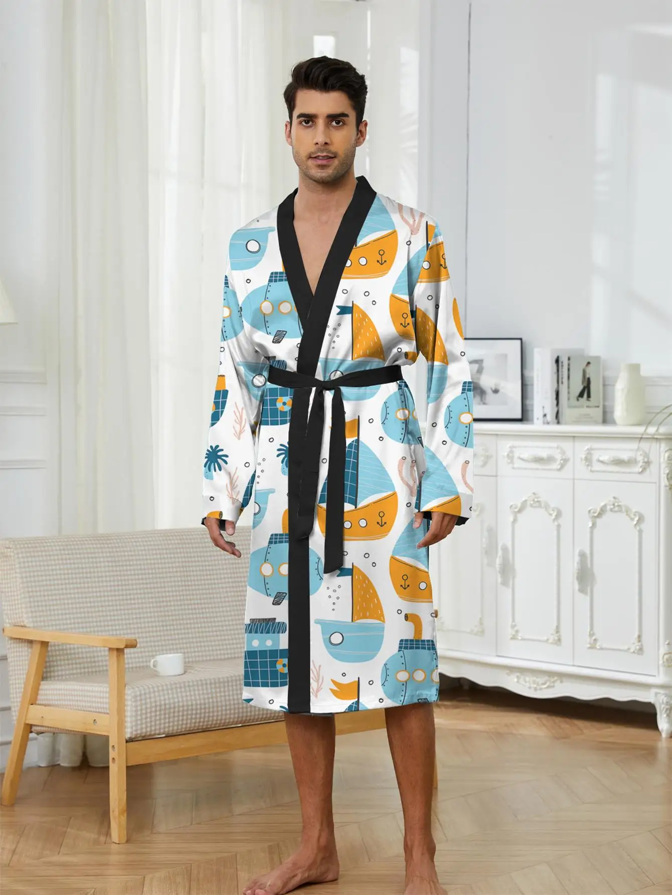 1pcs Men's Robes 2026 Spring/Summer Sleepwear Breathable dressing gown Graphic Robe man Robes Bathrobe 3D Printed
1pcs Men's Robes 2026 Spring/Summer Sleepwear Breathable dressing gown Graphic Robe man Robes Bathrobe 3D Printed