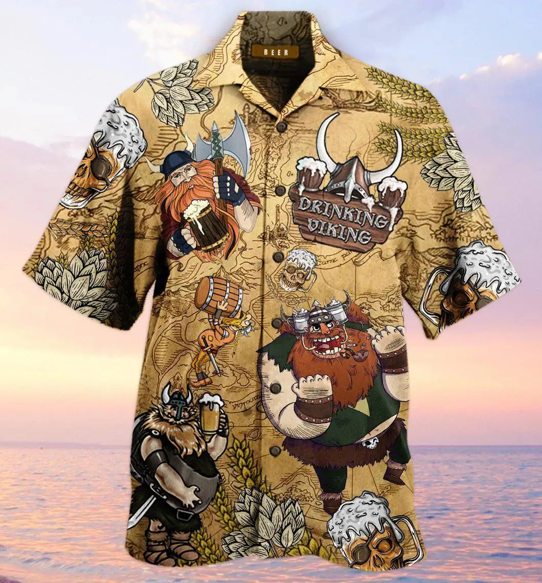 Hawaii Shirt Viking Painting Tops for Men 3D Print Short-sleeves Casual Beach Vintage Cuban Shirt Vacation Streetwear
Hawaii Shirt Viking Painting Tops for Men 3D Print Short-sleeves Casual Beach Vintage Cuban Shirt Vacation Streetwear