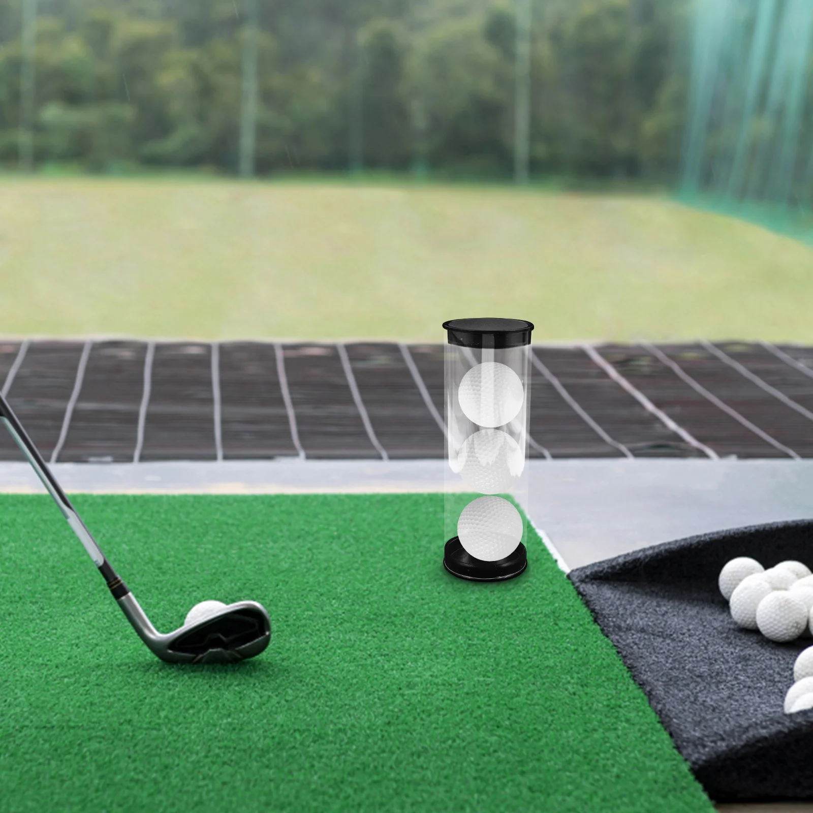 2Pcs Golf Ball Storage Clear Tubes PVC Case Compact Carrier Box Small Golf Display Organizer Container for Home Shop