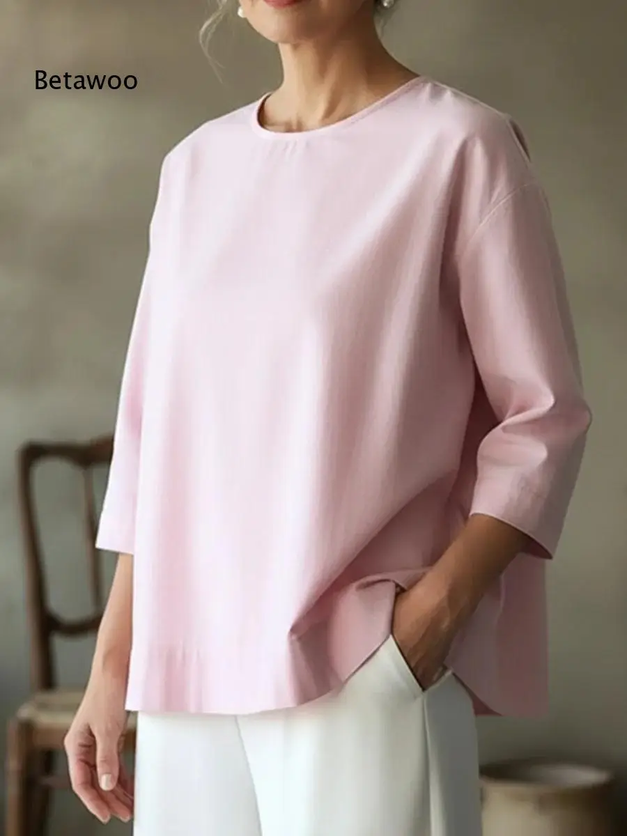 Minimalist Solid Pink Oversized Mid Sleeve Breathable Daily Top
Minimalist Solid Pink Oversized Mid Sleeve Breathable Daily Top