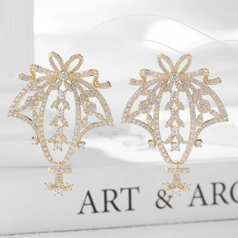 SENYU Jewelry Gold,Silver Plated Bowknot Dangle Earrings Clear Zircon Elegant Women Wedding Earrings for Bridal Jewelry Gift
SENYU Jewelry Gold,Silver Plated Bowknot Dangle Earrings Clear Zircon Elegant Women Wedding Earrings for Bridal Jewelry Gift