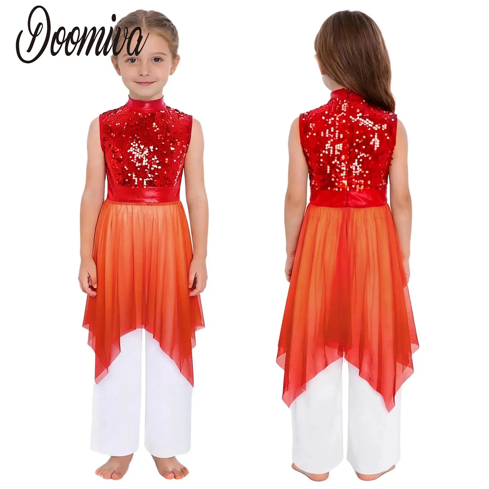 Kids Girls Praise Liturgical Dance Church Christian Worship Outfit Lyrical Dancewear Sleeveless Sequins Bodice Tunic Dress+Pants
Kids Girls Praise Liturgical Dance Church Christian Worship Outfit Lyrical Dancewear Sleeveless Sequins Bodice Tunic Dress+Pants