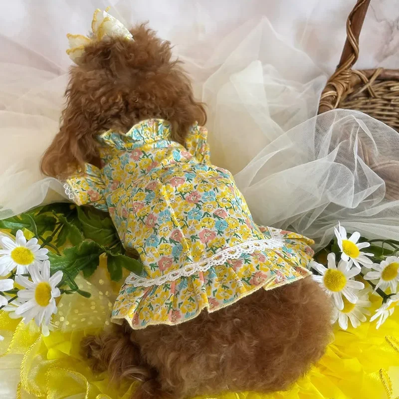 Pet Clothes Summer Floral Dress Flying Sleeve Puppy Shirt Tank Top Dog Teddy Floral Bow Dress Cooling for Small Dogs Clothes
Pet Clothes Summer Floral Dress Flying Sleeve Puppy Shirt Tank Top Dog Teddy Floral Bow Dress Cooling for Small Dogs Clothes