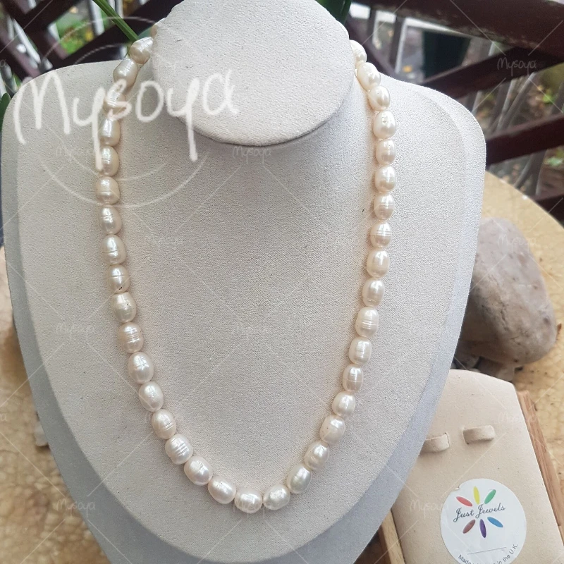 MYSOYA 7-8mm White Rice Freshwater Pearl Necklace, Suitable for Party/Birthday/Wedding/Mother's Day/Father's Day Gift A0883
MYSOYA 7-8mm White Rice Freshwater Pearl Necklace, Suitable for Party/Birthday/Wedding/Mother's Day/Father's Day Gift A0883