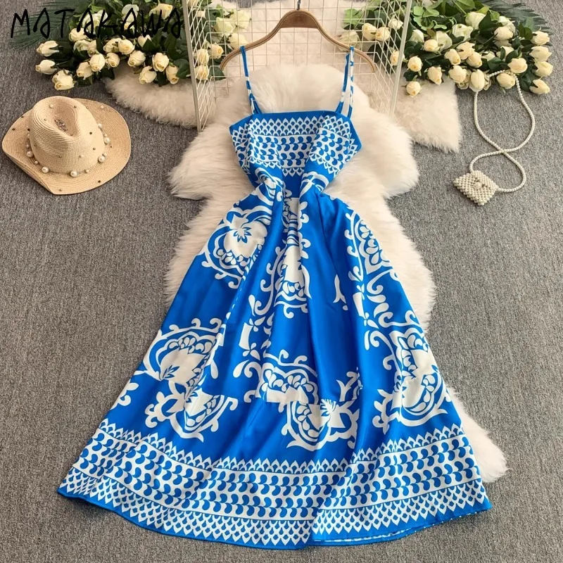 Matakawa Beach Style Long Dress Print Sleeveless Spring Summer Bohemian Women Dresses Fashion A-line Elegant Vestidos Mujer
Matakawa Beach Style Long Dress Print Sleeveless Spring Summer Bohemian Women Dresses Fashion A-line Elegant Vestidos Mujer