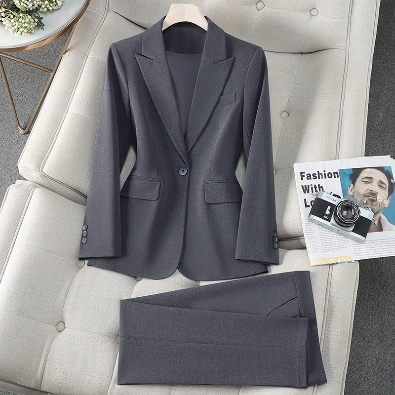 ZJYT Korean Fashion Work Formal Trousers Blazer Suits Women Autumn New 2026 Commuter Jackets and Pants Sets 2 Piece Outfit Blue
ZJYT Korean Fashion Work Formal Trousers Blazer Suits Women Autumn New 2026 Commuter Jackets and Pants Sets 2 Piece Outfit Blue