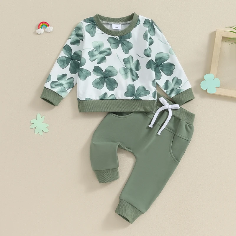 St Patrick s Day Toddler Boys Green Shamrock Print Hoodie and Jogger Pants 2-Piece Outfit Set for Ireland Festival
St Patrick s Day Toddler Boys Green Shamrock Print Hoodie and Jogger Pants 2-Piece Outfit Set for Ireland Festival