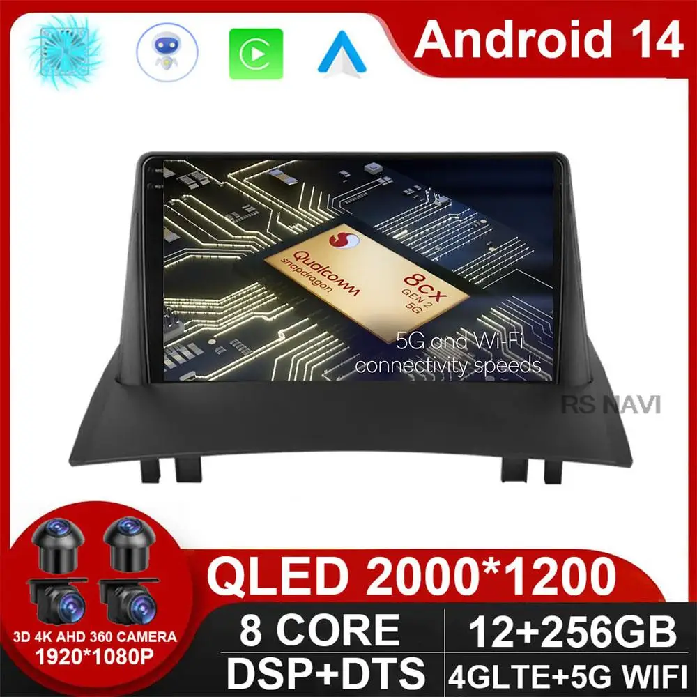 Car Radio Stereo Multimedia Video Player For Renault Megane 2 2002 - 2009 Navigation GPS Head Unit Carplay Android 14 NO 2Din BT
Car Radio Stereo Multimedia Video Player For Renault Megane 2 2002 - 2009 Navigation GPS Head Unit Carplay Android 14 NO 2Din BT