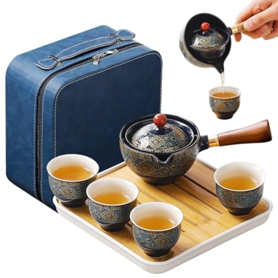 Chinese Tea Set, Chinese Gongfu Tea Set, Portable Teapot Set with 360 Rotation Tea Maker and Infuser, Kung Fu Tea Set Portable
Chinese Tea Set, Chinese Gongfu Tea Set, Portable Teapot Set with 360 Rotation Tea Maker and Infuser, Kung Fu Tea Set Portable