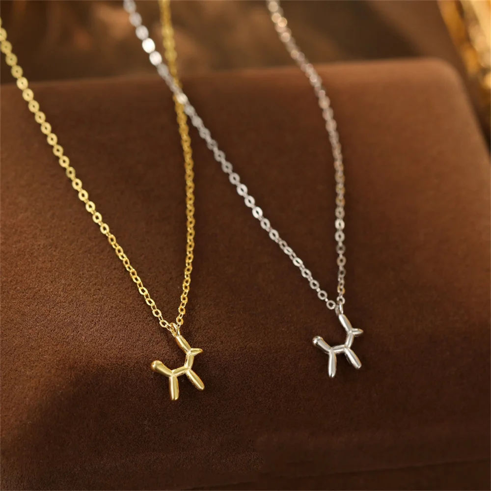 Korean INS Fresh Necklace for Women, S925 Sterling Silver Sweet Cute Balloon Dog Niche Minimalist Cartoon Puppy Jewelry Necklace
Korean INS Fresh Necklace for Women, S925 Sterling Silver Sweet Cute Balloon Dog Niche Minimalist Cartoon Puppy Jewelry Necklace