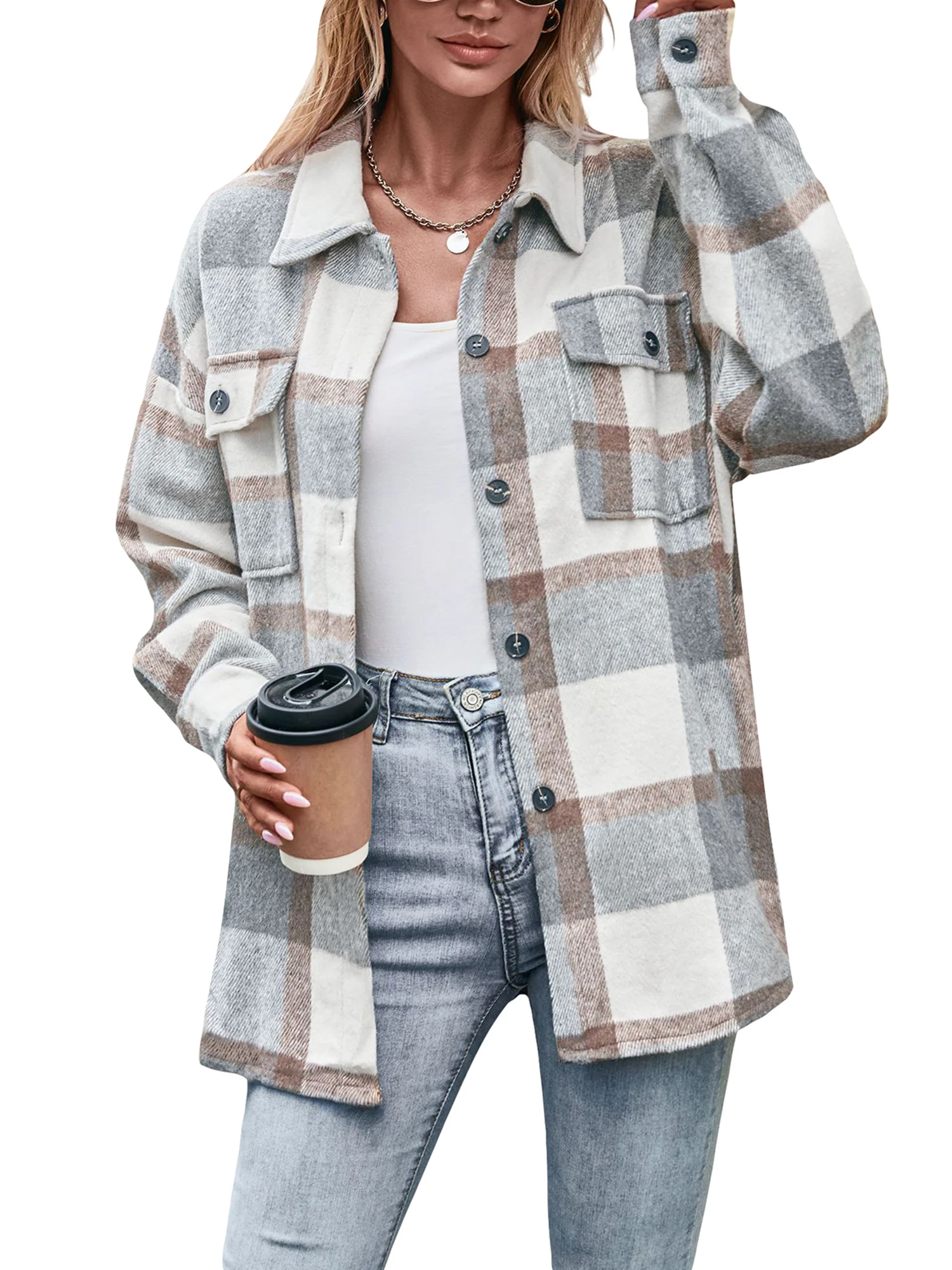 Women s 2023 Autumn Winter Plaid Flannel Button Down Shirts - Stylish Oversized Boyfriend Fit Tops for a Trendy Look
Women s 2023 Autumn Winter Plaid Flannel Button Down Shirts - Stylish Oversized Boyfriend Fit Tops for a Trendy Look