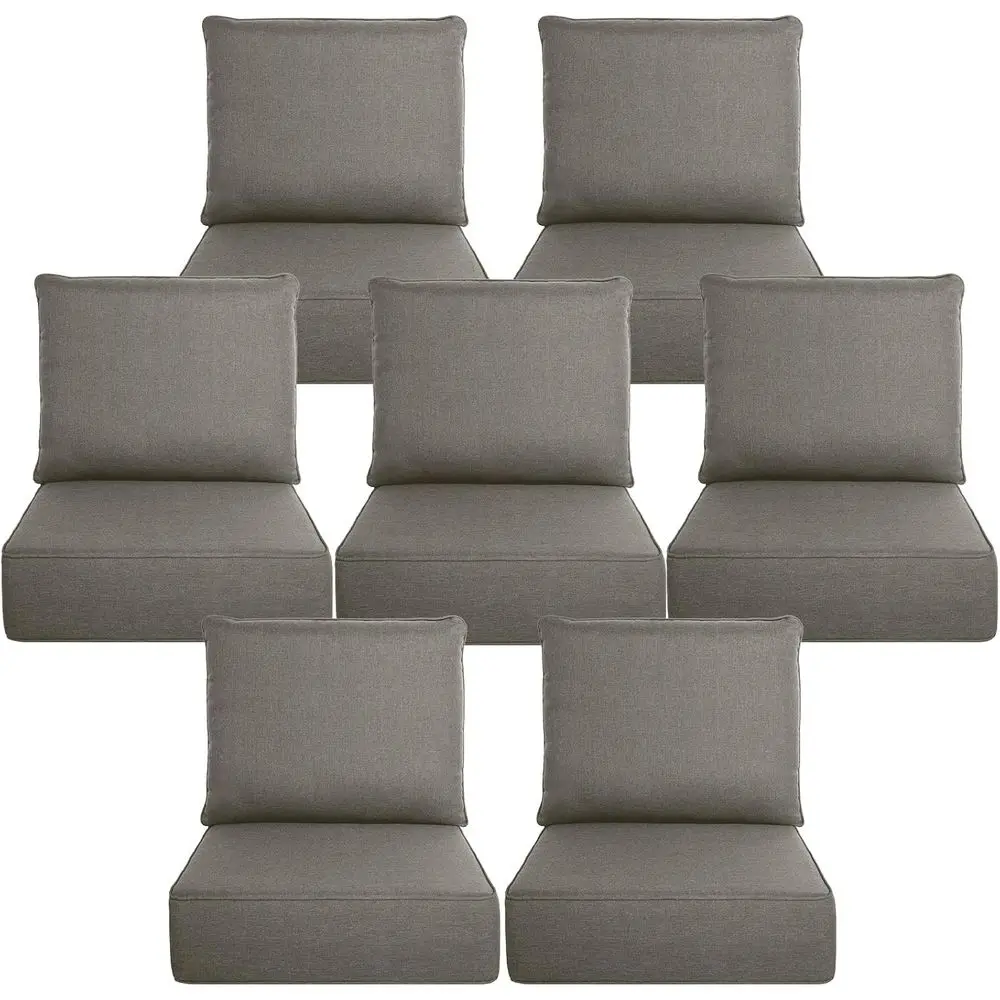 6 Thick Outdoor Cushion Set - 24x24 Inch, Fade-Resistant, Spill-Proof, Removable for Patio Furniture or Sofa Bench Swing - Grey
6 Thick Outdoor Cushion Set - 24x24 Inch, Fade-Resistant, Spill-Proof, Removable for Patio Furniture or Sofa Bench Swing - Grey