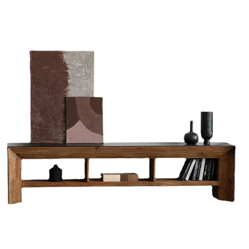 Black solid wood TV cabinet 2.4m old pine wood+oak board veneer living room home retro furniture
Black solid wood TV cabinet 2.4m old pine wood+oak board veneer living room home retro furniture