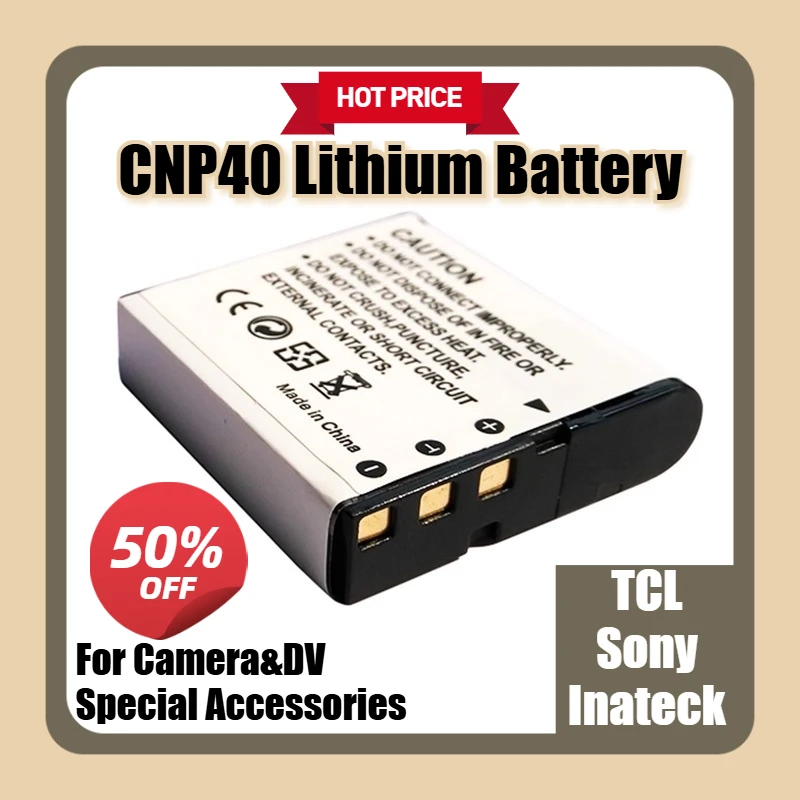 3.7V 1600mAh CNP40 Lithium Battery for Camera&DV Special Accessories,for Sony,for TCL,for Inateck
3.7V 1600mAh CNP40 Lithium Battery for Camera&DV Special Accessories,for Sony,for TCL,for Inateck