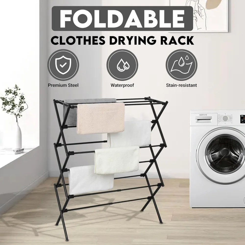 Heavy Duty Clothes Drying Rack - Standing Laundry Rack for Balcony & Indoor, Foldable Quilt Airer, Space Saving
Heavy Duty Clothes Drying Rack - Standing Laundry Rack for Balcony & Indoor, Foldable Quilt Airer, Space Saving