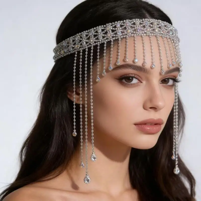 Hollow Rhinestone Mesh Head Chain Luxury Crystal Headpiece For Women Wedding Bridal Hair Accessories
Hollow Rhinestone Mesh Head Chain Luxury Crystal Headpiece For Women Wedding Bridal Hair Accessories