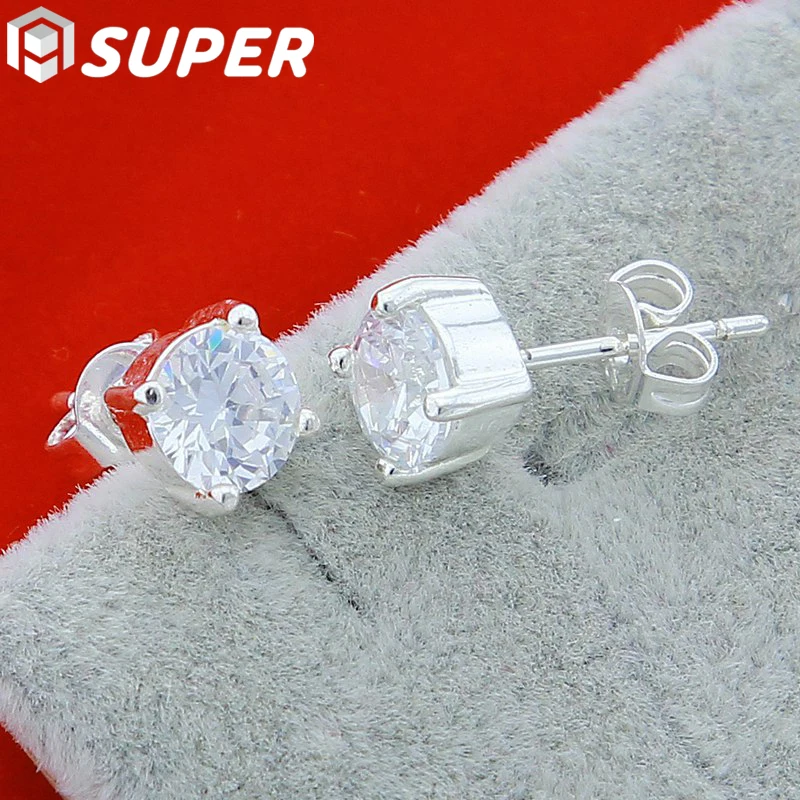 925 Sterling Silver Square AAA Zircon Stud Earring For Women Fashion Charm Wedding Engagement Party Jewelry
925 Sterling Silver Square AAA Zircon Stud Earring For Women Fashion Charm Wedding Engagement Party Jewelry