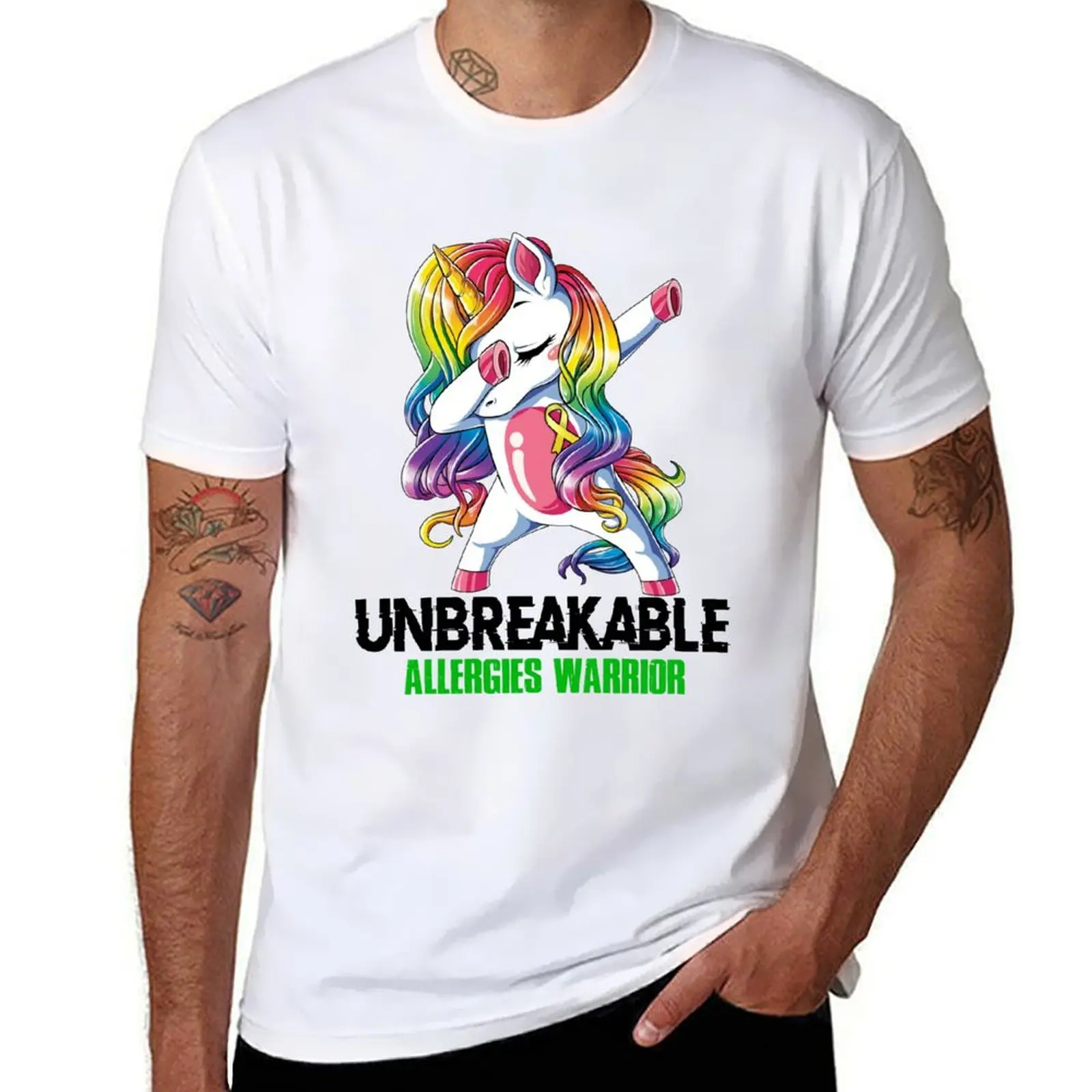 Allergies Awareness - Unicorn Allergies Warrior Ribbon UNBREAKABLE T-Shirt cotton t shirt pack man t shirt designer
Allergies Awareness - Unicorn Allergies Warrior Ribbon UNBREAKABLE T-Shirt cotton t shirt pack man t shirt designer