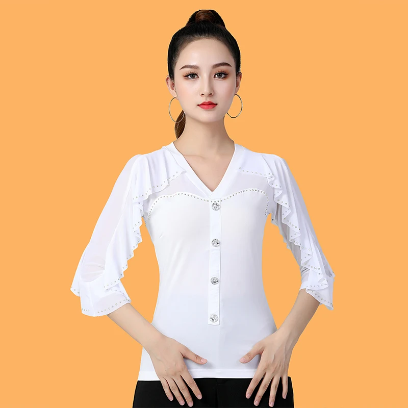 Women Ballroom Dancing Clothes Rhinestone Tops Adult Waltz Performance Stage Costume Latin Dancewear Standard Dance Tops YS4077
Women Ballroom Dancing Clothes Rhinestone Tops Adult Waltz Performance Stage Costume Latin Dancewear Standard Dance Tops YS4077