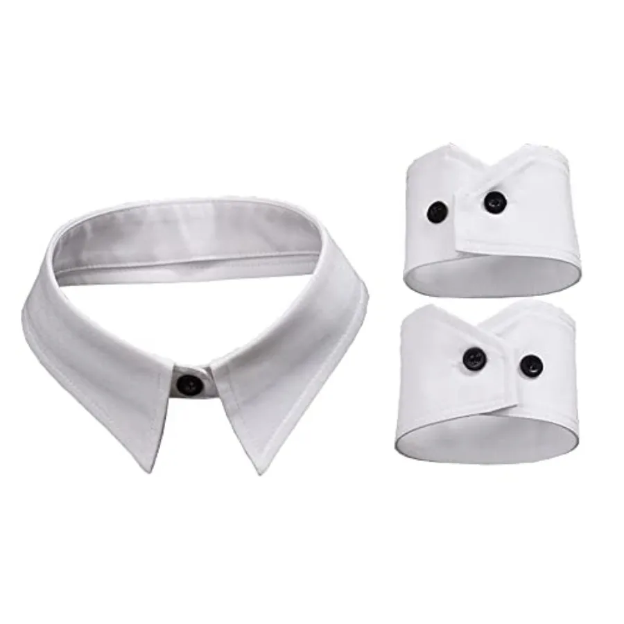 Detachable Dickey Collar Lapel Choker and Wrist Cuffs, False Sleeves
Detachable Dickey Collar Lapel Choker and Wrist Cuffs, False Sleeves
