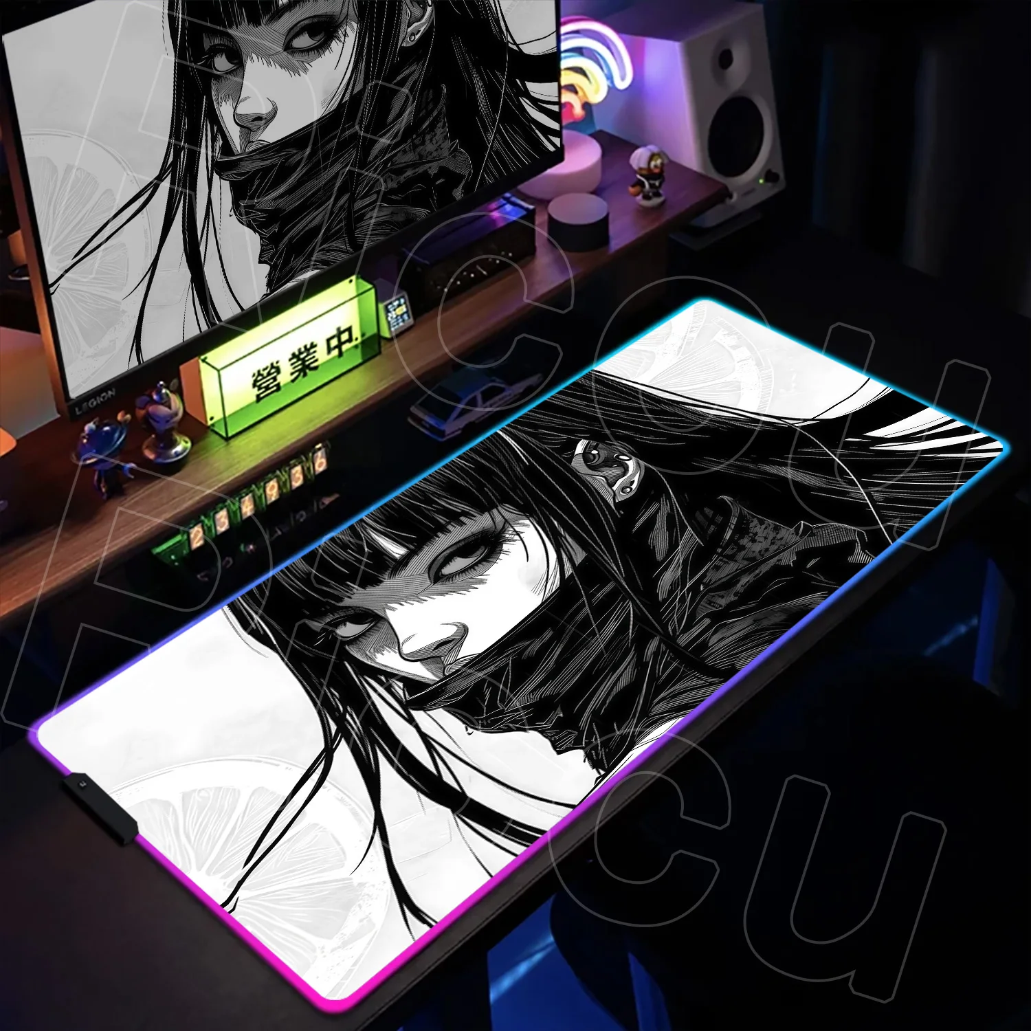RGB Rubber XXL HD print Black White Anime Girl Mouse Pad Large Gaming Mousepad Keyboard Pad Laptop Computer LED Desk Mat Carpet
RGB Rubber XXL HD print Black White Anime Girl Mouse Pad Large Gaming Mousepad Keyboard Pad Laptop Computer LED Desk Mat Carpet