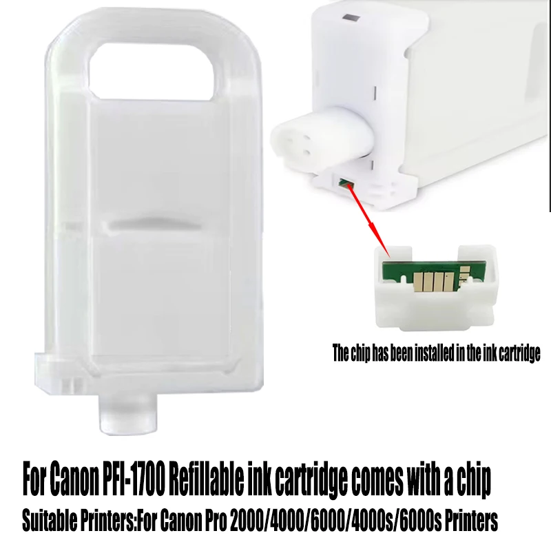 700ML PFI-1700 Refill Ink Cartridge For Canon Pro 2000 4000 6000 4000s 6000s Printer
700ML PFI-1700 Refill Ink Cartridge For Canon Pro 2000 4000 6000 4000s 6000s Printer