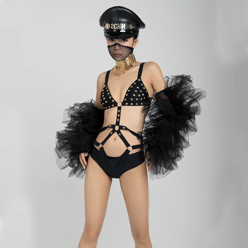 Sexy Pole Dance Clothing Black Lace Sleeves Sequins Bikini Women Gogo Dancer Costume Nightclub Ds Dj Stage Rave Outfit XS6134
Sexy Pole Dance Clothing Black Lace Sleeves Sequins Bikini Women Gogo Dancer Costume Nightclub Ds Dj Stage Rave Outfit XS6134