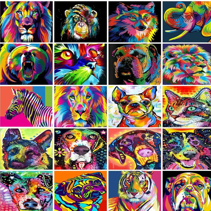 GATYZTORY 40x50cm Pop Style Frameless DIY Painting By Numbers Colorful Dog Pictures By Numbers On Canvas Animals Home Decoration
GATYZTORY 40x50cm Pop Style Frameless DIY Painting By Numbers Colorful Dog Pictures By Numbers On Canvas Animals Home Decoration