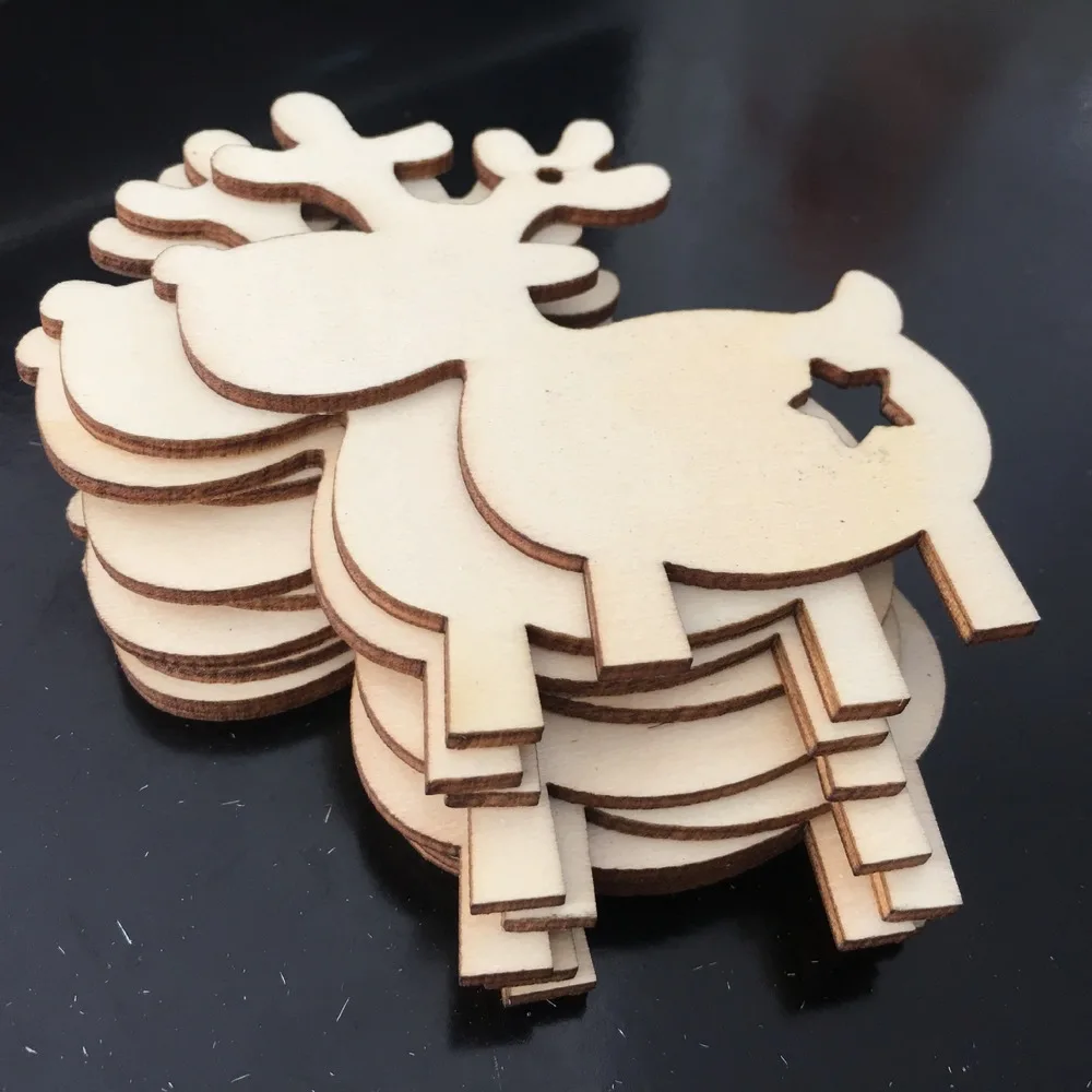 10pcs Unfinished Wooden Deer Christmas Gift Tags Christmas Tree Ornaments for Christmas Decoration and DIY Craft Making
10pcs Unfinished Wooden Deer Christmas Gift Tags Christmas Tree Ornaments for Christmas Decoration and DIY Craft Making