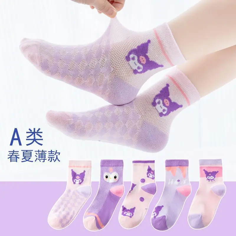 Sanrio Ultra-Thin Girls Socks Made Of Pure Cotton Summer Thin Design Mesh Eye Tube Socks Cotton Socks Girls Gift
Sanrio Ultra-Thin Girls Socks Made Of Pure Cotton Summer Thin Design Mesh Eye Tube Socks Cotton Socks Girls Gift