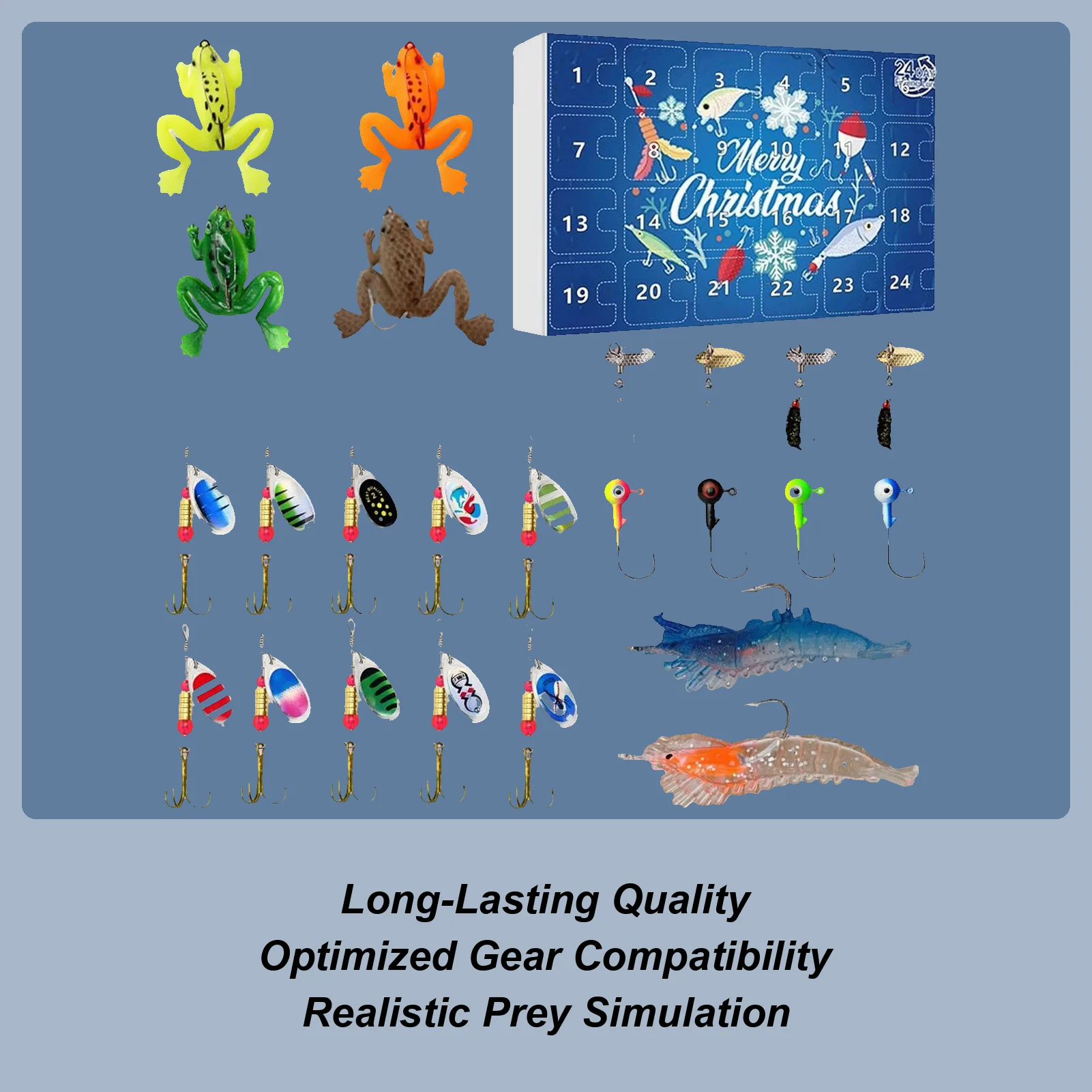 Fishing Lures Freshwater Fishing Tackle Kit Christmas Advent Countdown 2025 Boxed Baits For Trout Bass Catfish Beginner Men
Fishing Lures Freshwater Fishing Tackle Kit Christmas Advent Countdown 2025 Boxed Baits For Trout Bass Catfish Beginner Men