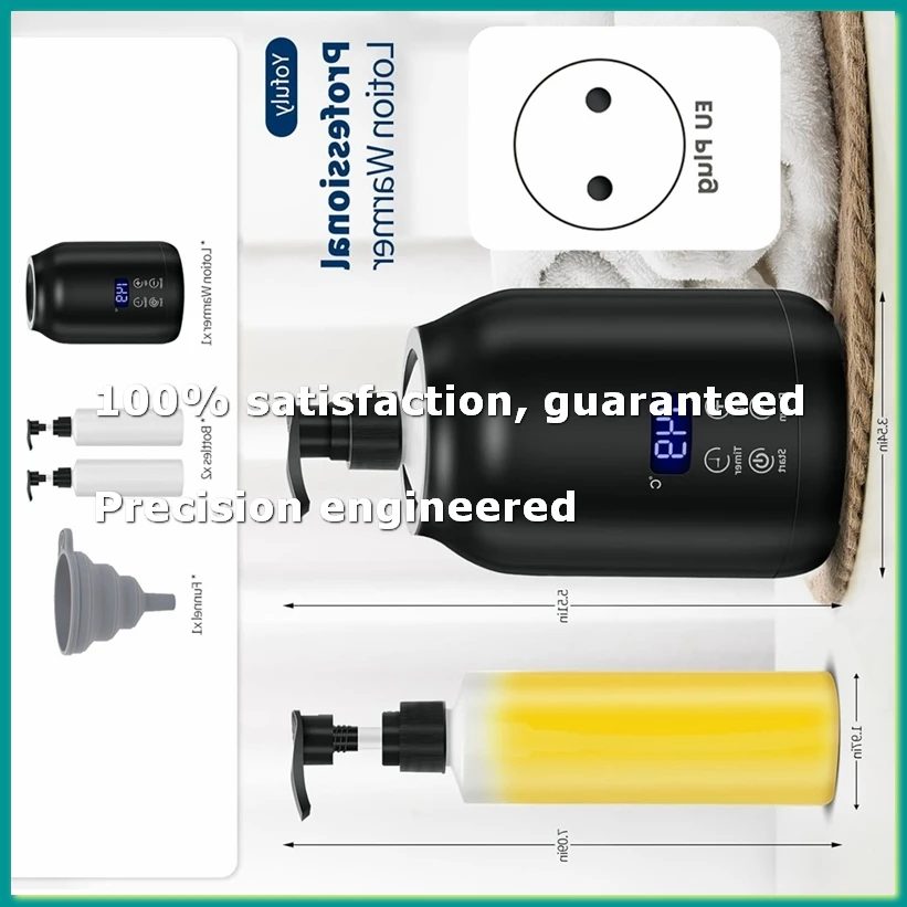 Massage Oil Warmer, Electric Massage Oil Digital Heater with Two Oil Bottles, Portable Lotion Heated Dispenser EU Plug-A07G
Massage Oil Warmer, Electric Massage Oil Digital Heater with Two Oil Bottles, Portable Lotion Heated Dispenser EU Plug-A07G