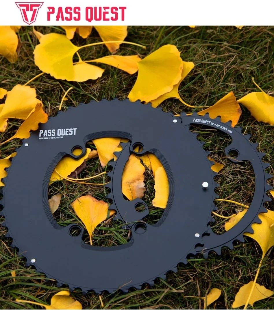 PASS QUEST 110BCD 4-Bolt Double Chainring 50T-34T/52T-36T/53T-39T/54T-40T for ROTOR Chainring VEGAST ALDHU 2X 9S 10S 11S 12S
PASS QUEST 110BCD 4-Bolt Double Chainring 50T-34T/52T-36T/53T-39T/54T-40T for ROTOR Chainring VEGAST ALDHU 2X 9S 10S 11S 12S
