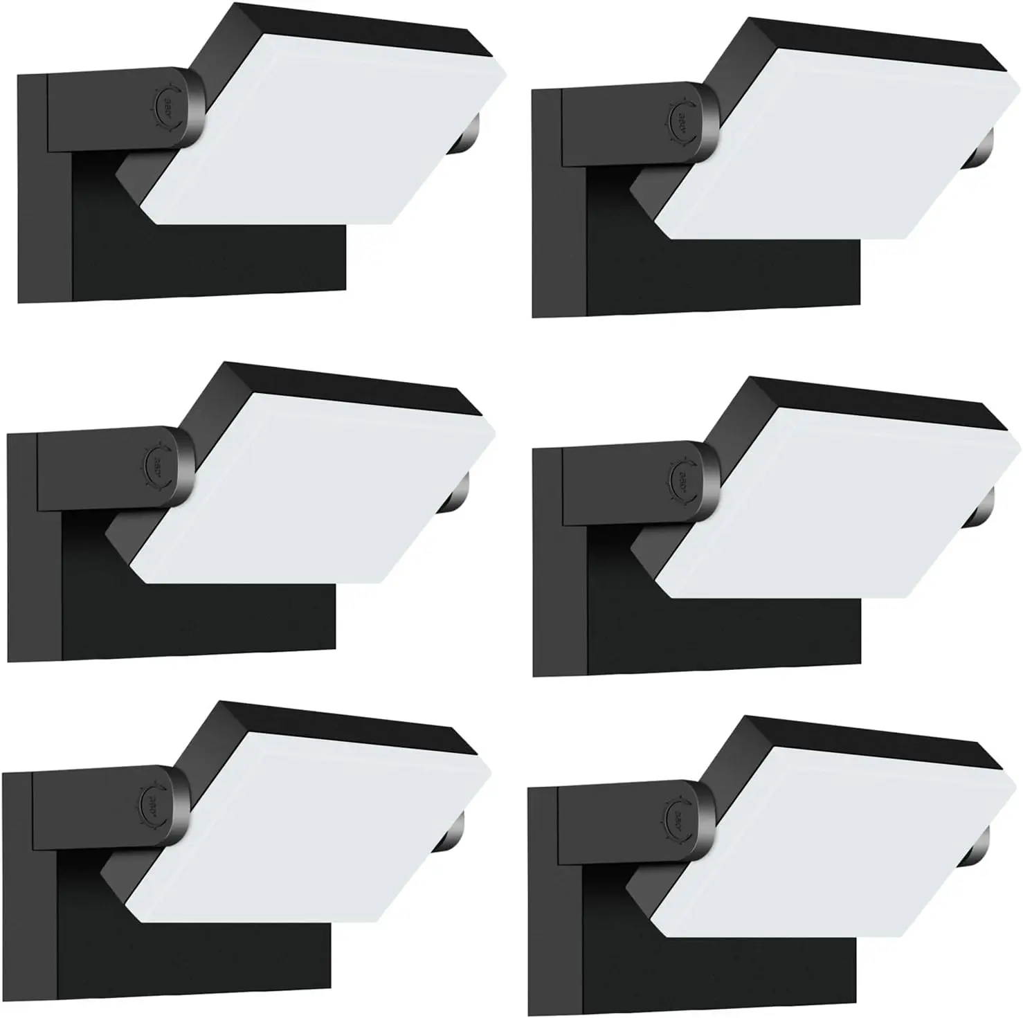 Flood Lights - Black 360 Adjustable Head Exterior Lighting Fixture 5000K Waterproof Wall Mount Yard Lights
Flood Lights - Black 360 Adjustable Head Exterior Lighting Fixture 5000K Waterproof Wall Mount Yard Lights