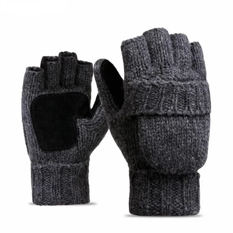 Half Finger Clamshell Wool Gloves Men's Women's Wool Knitted Winter Plus Fleece Thickened Riding Warm Gloves Sheepskin Gloves
Half Finger Clamshell Wool Gloves Men's Women's Wool Knitted Winter Plus Fleece Thickened Riding Warm Gloves Sheepskin Gloves