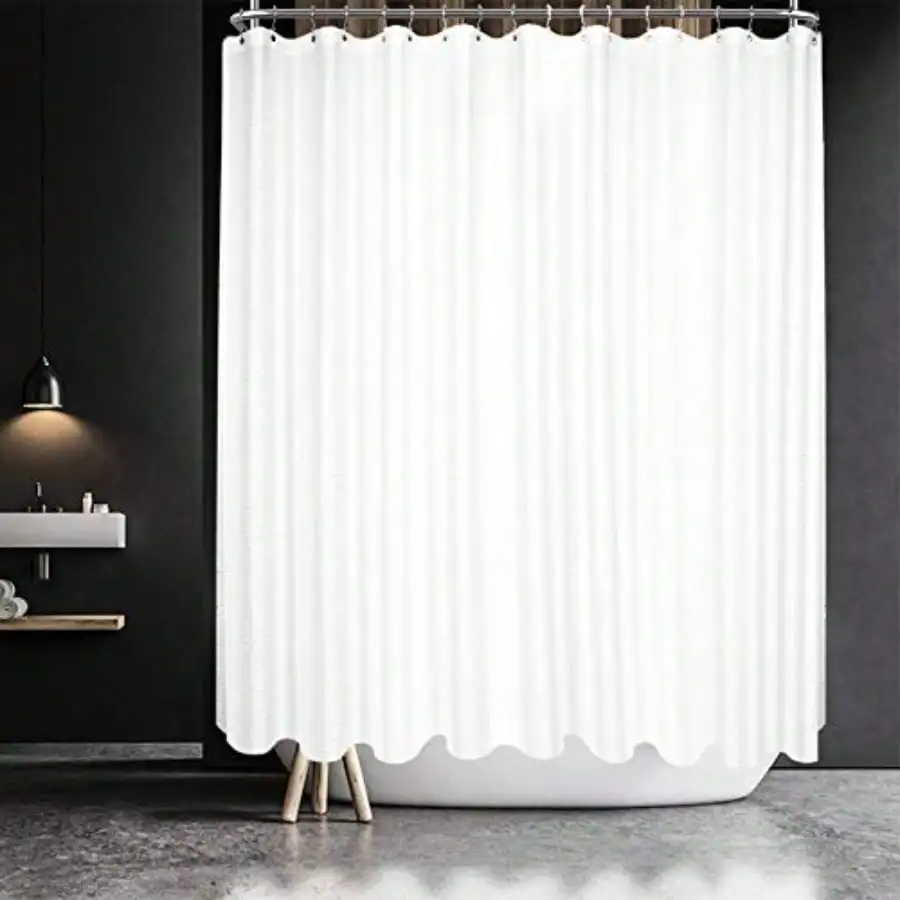Waffle Weave Clawfoot Tub Shower Curtain 180 X 70 Inch Wrap Around - Heavy-Weighted Fabric To Stop Blowing Washable Water Repellent With 36 Hooks Set White 180x70
Waffle Weave Clawfoot Tub Shower Curtain 180 X 70 Inch Wrap Around - Heavy-Weighted Fabric To Stop Blowing Washable Water Repellent With 36 Hooks Set White 180x70